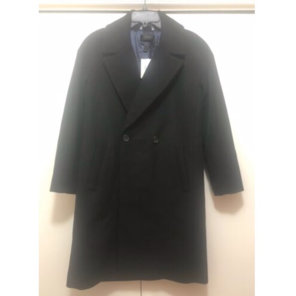 J. Crew Wool Blend Two Button Black Coat - Picture 3 of 8